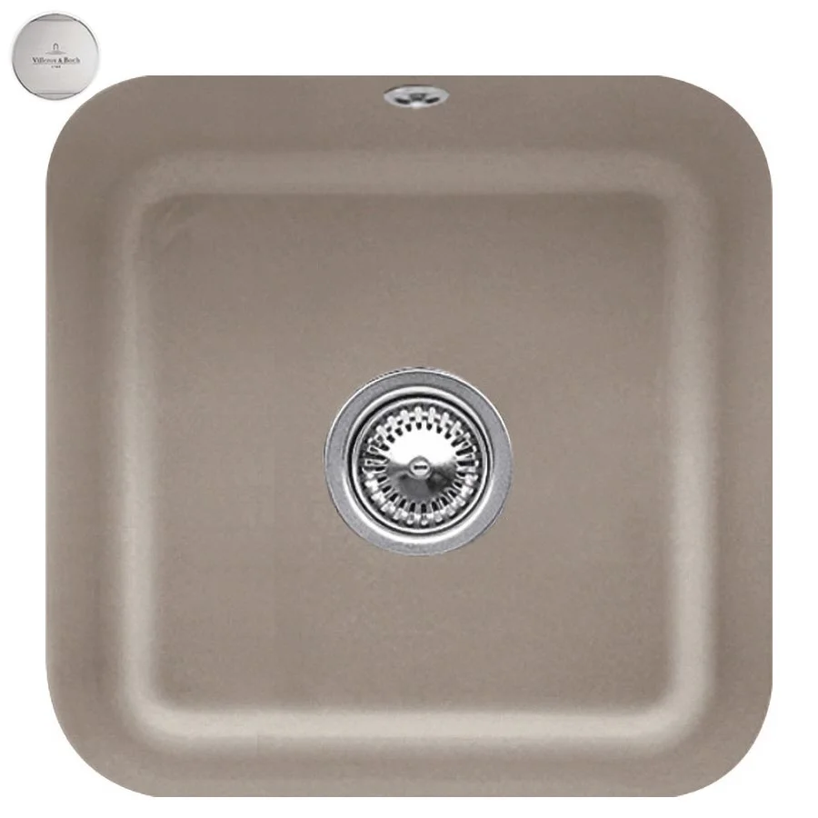 Brązowy zlew widok z góry, Villeroy & Boch