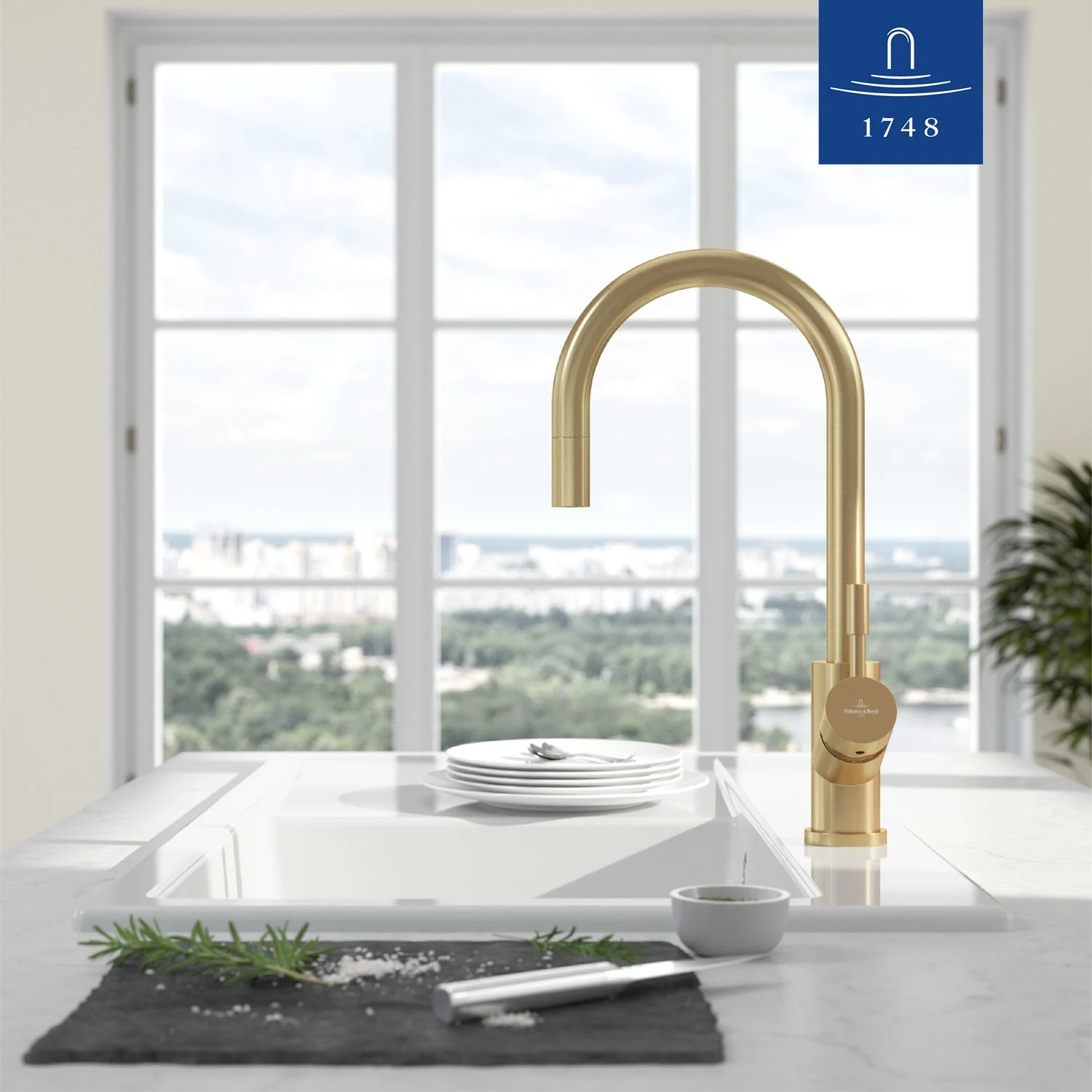 Villeroy & Boch Umbrella Flex Einhebel-Küchenarmatur mit Schlauchbrause Bild 8