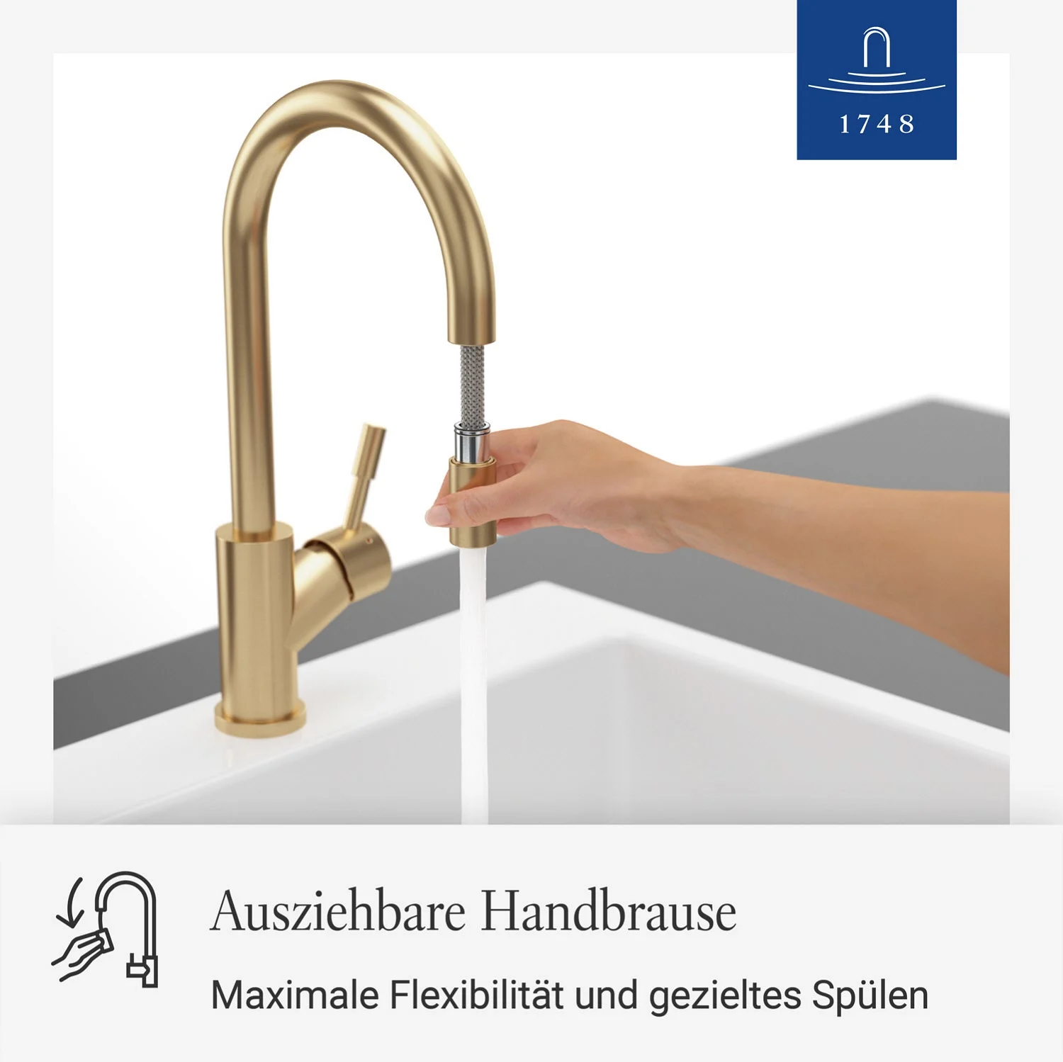 Villeroy & Boch Umbrella Flex Einhebel-Küchenarmatur mit Schlauchbrause Bild 6