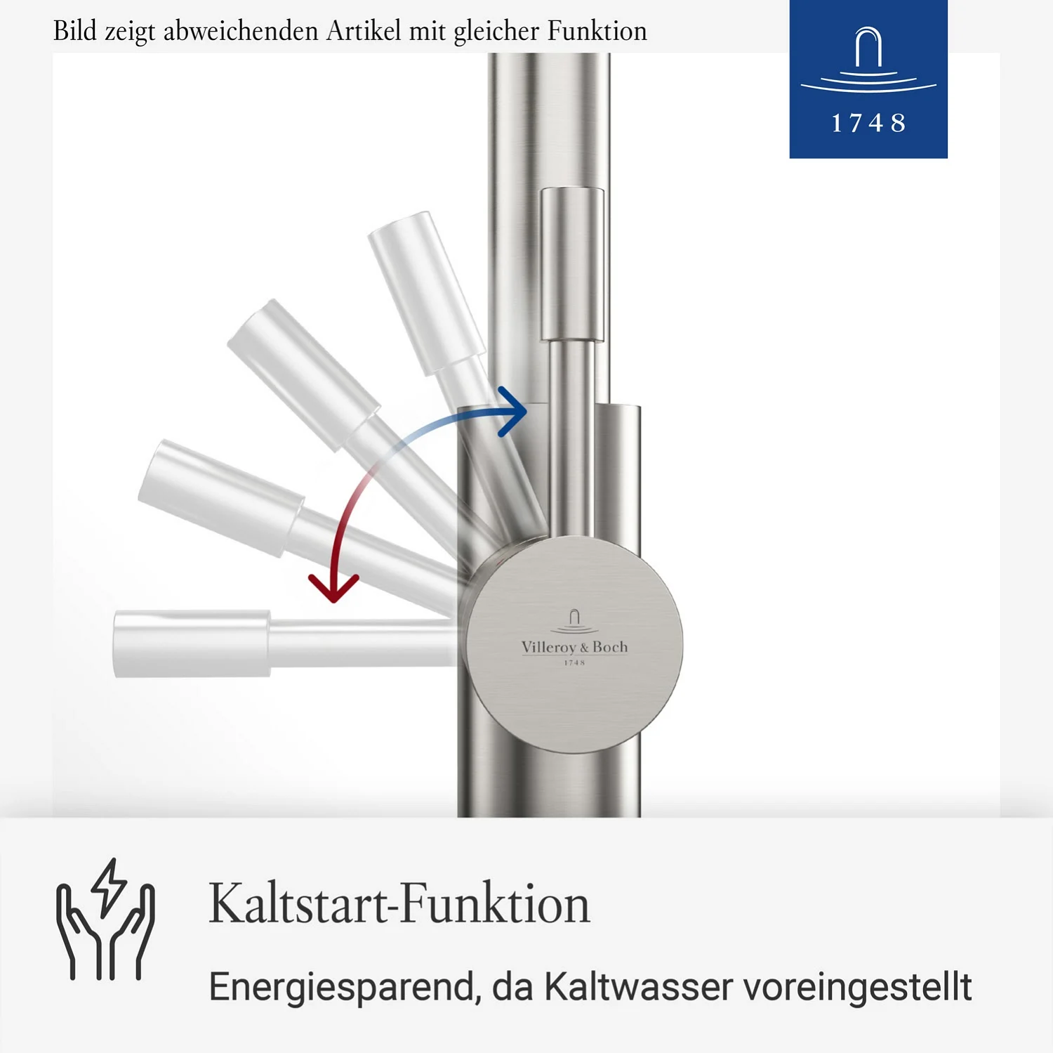 Villeroy & Boch Umbrella Flex Einhebel-Küchenarmatur mit Schlauchbrause Bild 4