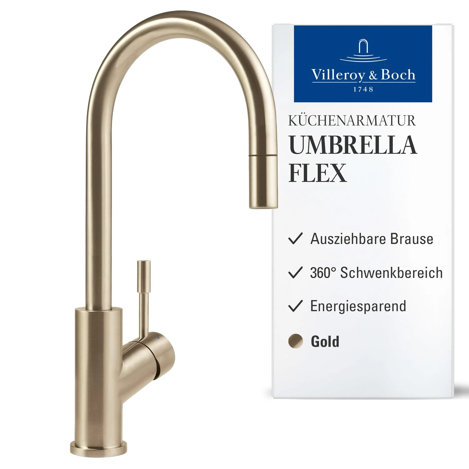 Villeroy & Boch Umbrella Flex Einhebel-Küchenarmatur mit Schlauchbrause Bild 3