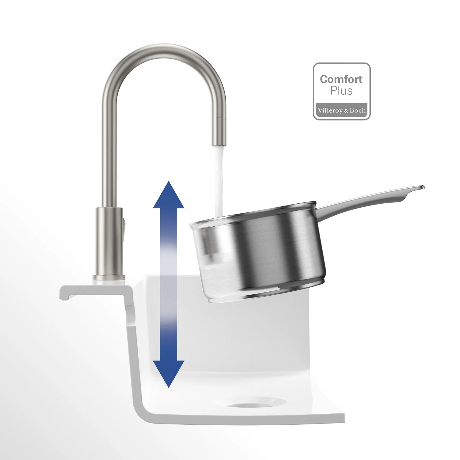 Villeroy & Boch Umbrella Flex Einhebel-Küchenarmatur mit Schlauchbrause Bild 7