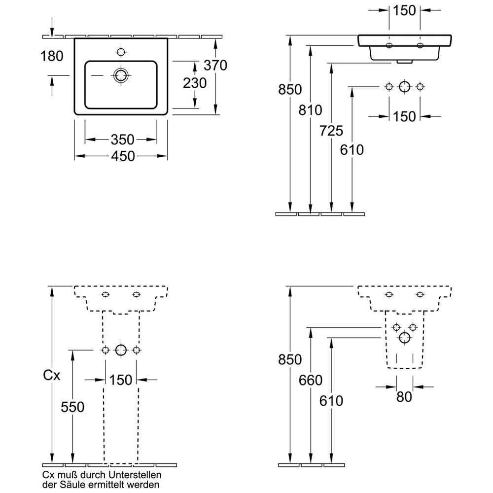Villeroy & Boch Subway 2.0 Handwaschbecken 45 cm Bild 5