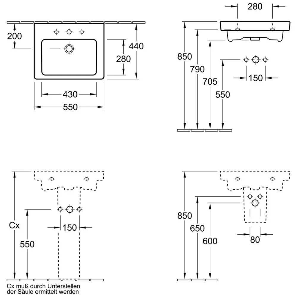 Villeroy & Boch Subway 2.0 Waschtisch 55 cm Bild 4
