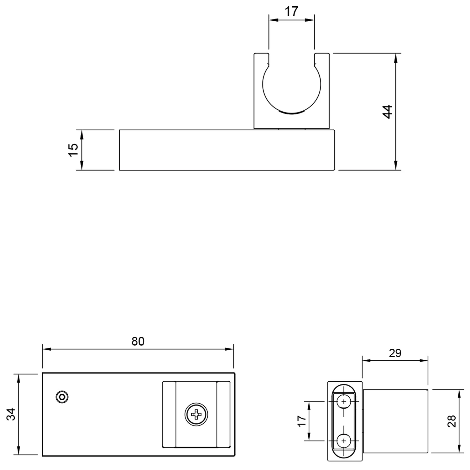 Villeroy & Boch Universal Showers Handbrausehalter eckig Bild 4