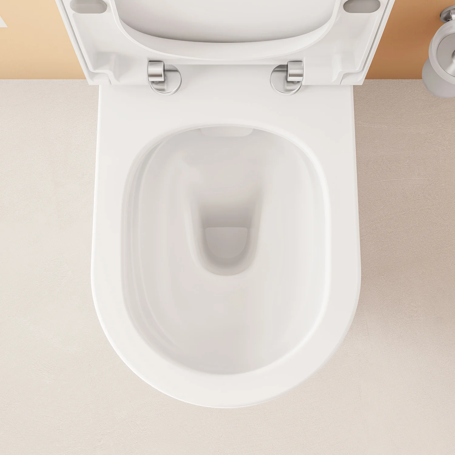 Widok z góry na otwartą miskę toaletową, Vitra