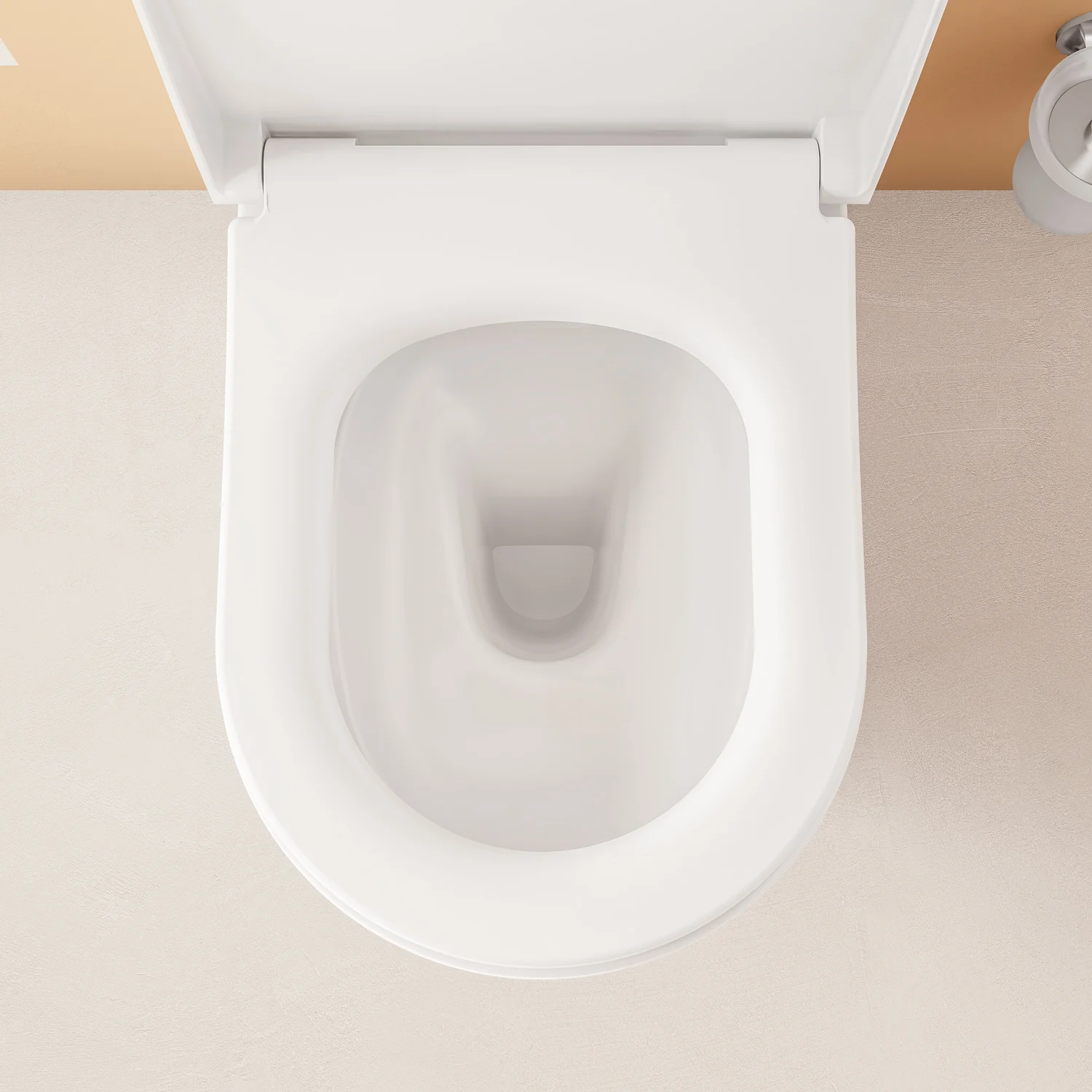 Widok z góry na białą miskę toaletową, Vitra