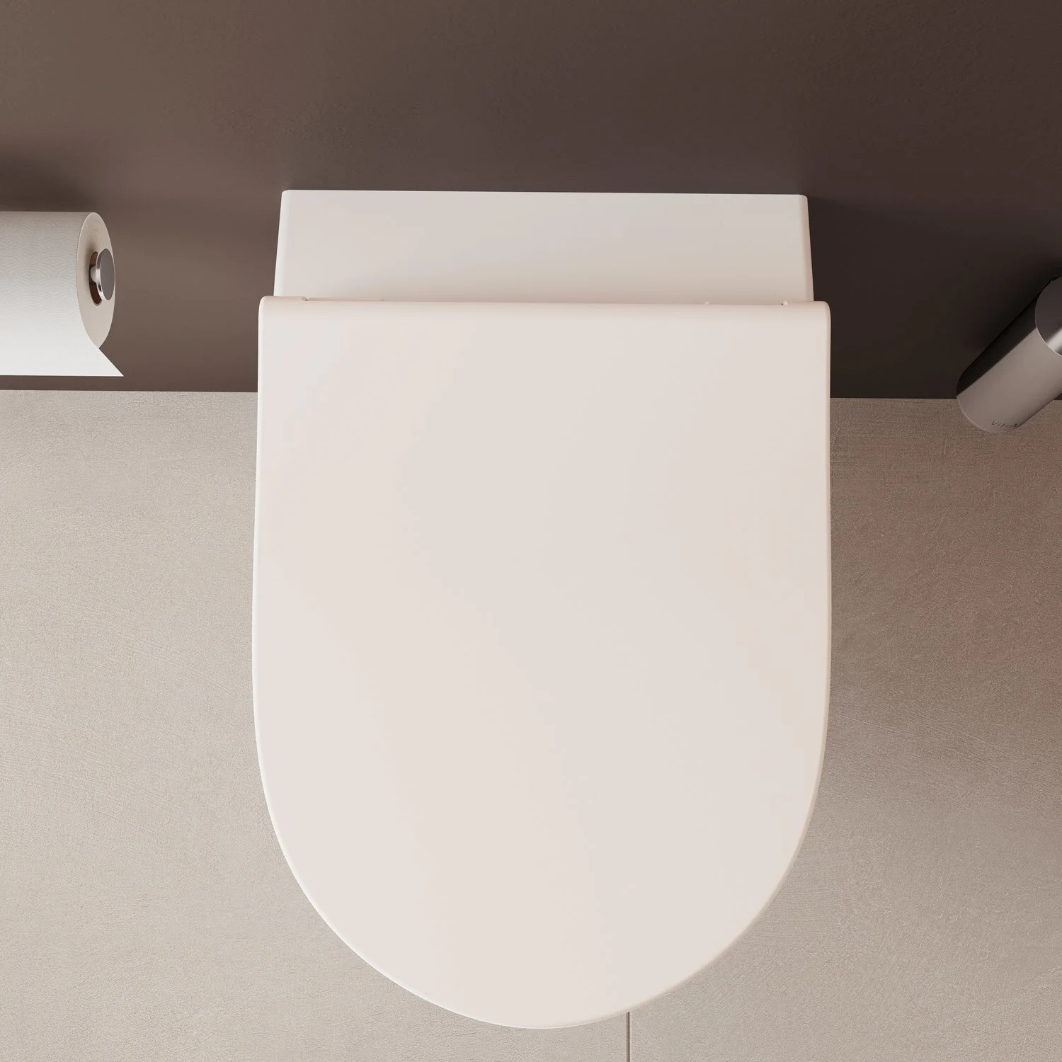 Biała toaleta z góry w widoku łazienki, Vitra