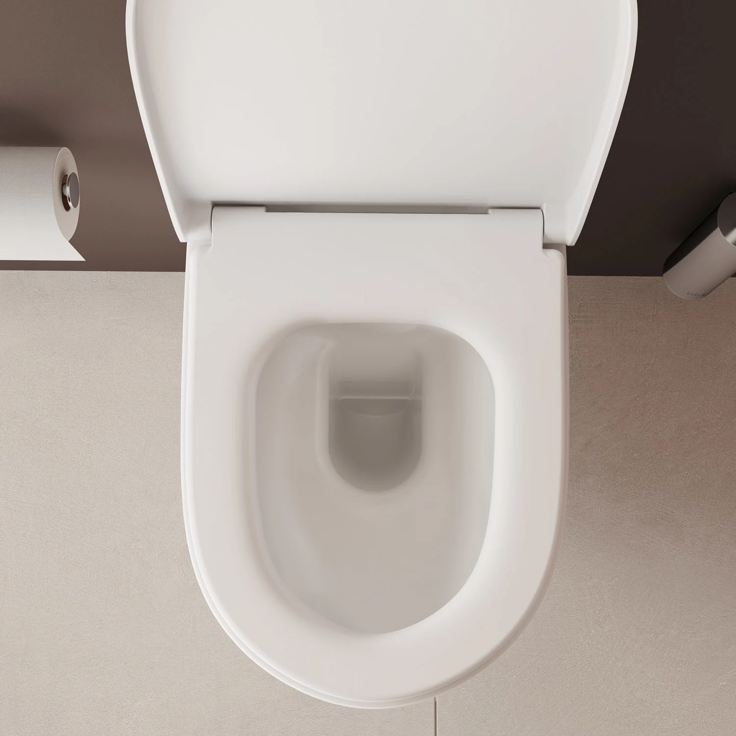 Biała toaleta z góry w łazience, Vitra