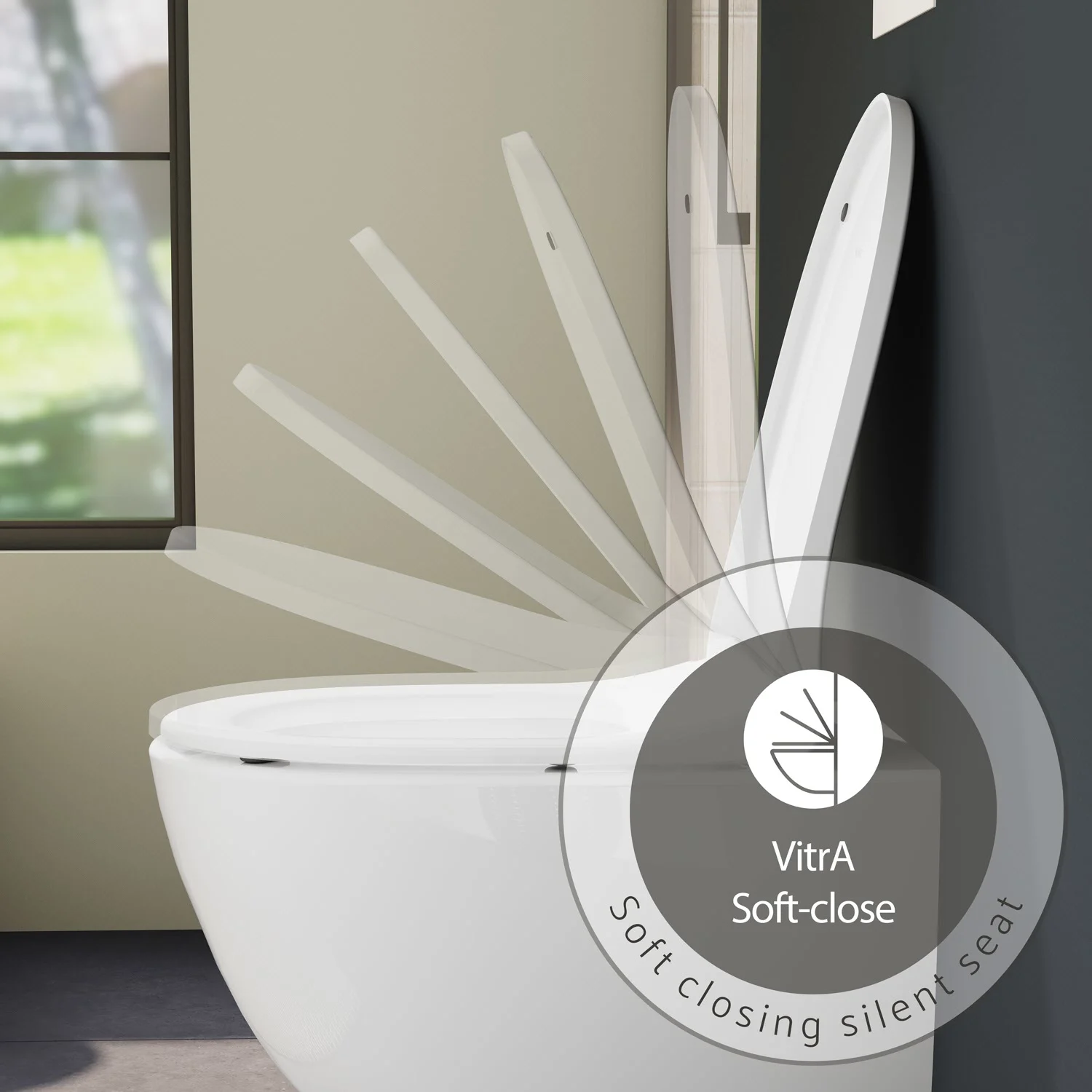 Toaleta z funkcją soft-close zbliżenie, Vitra