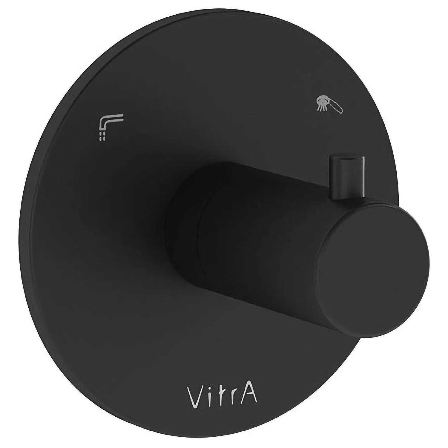 Czarna bateria widok z przodu z symbolami, Vitra