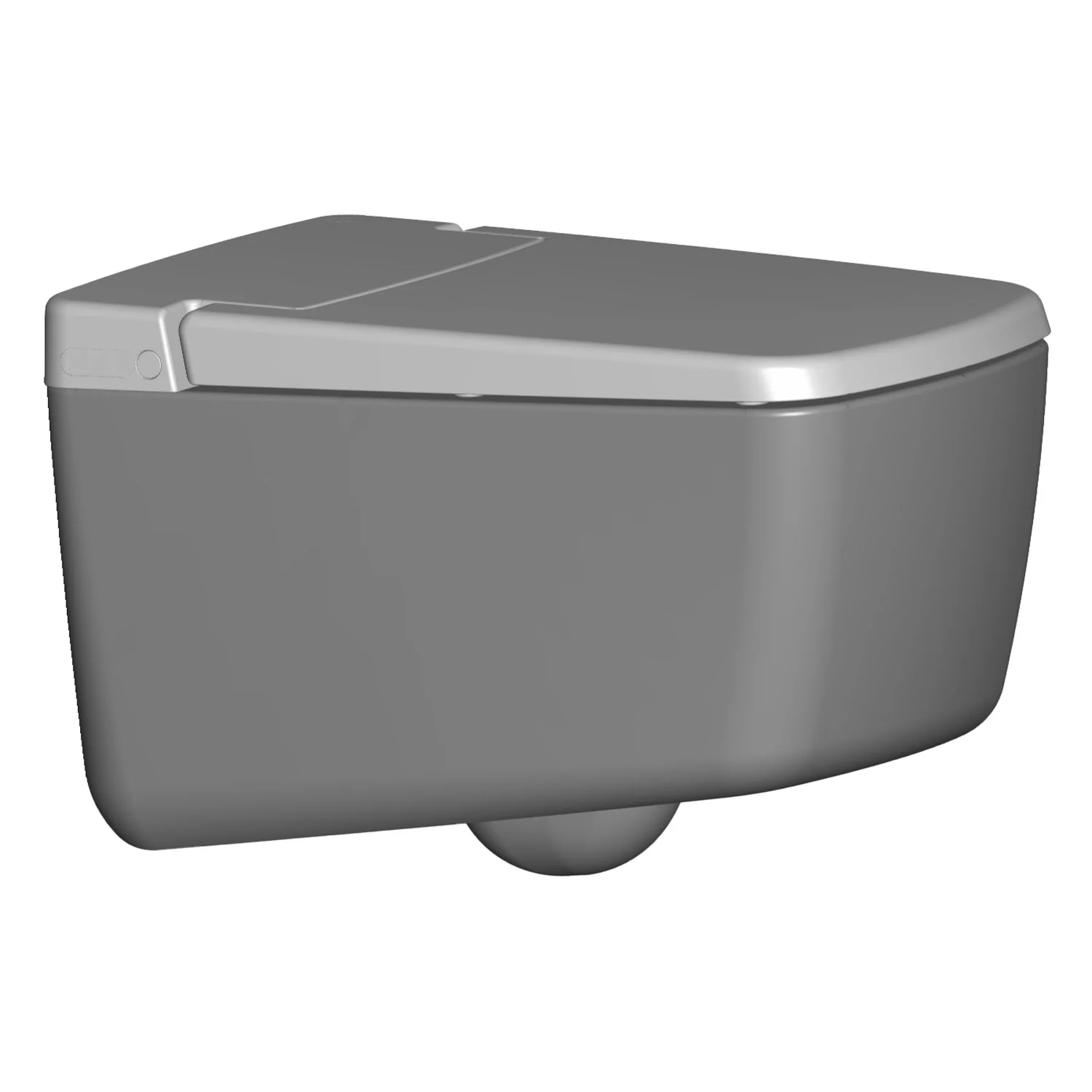 Szary moduł WC widok z boku, Vitra