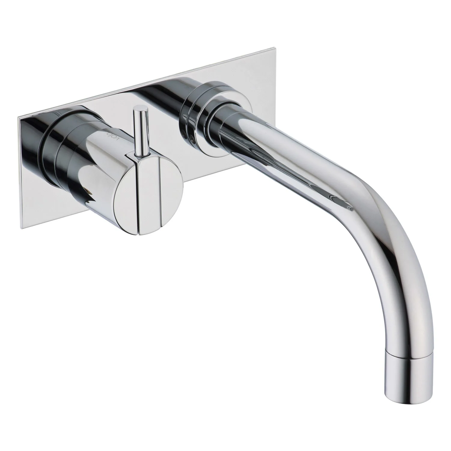 Vola Wand-Badewannen-Eingriffmischer UP, Ausladung 16 cm, mit Abdeckplatte