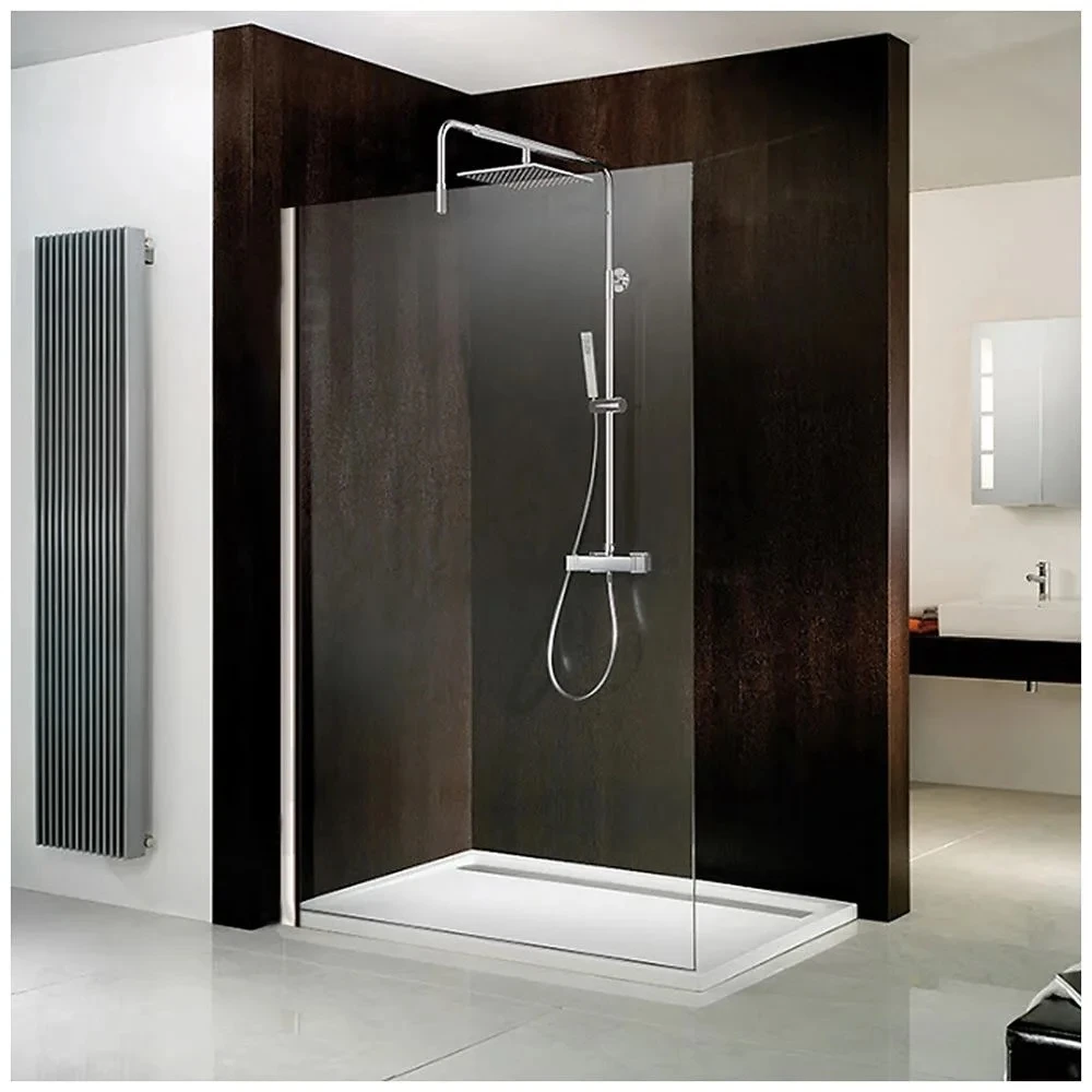 Farbidee fürs Badezimmer: Braune Walk-in-Dusche