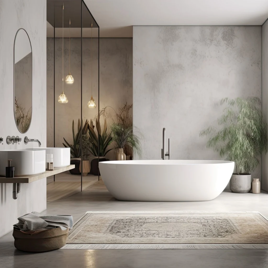 Gemütliches Badezimmer im modernen Look