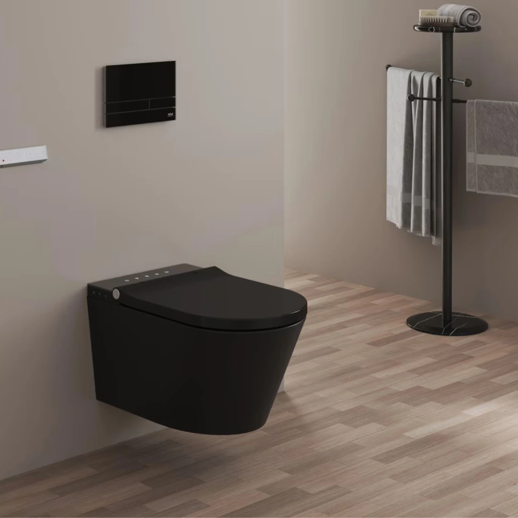 Badezimmer mit holzboden