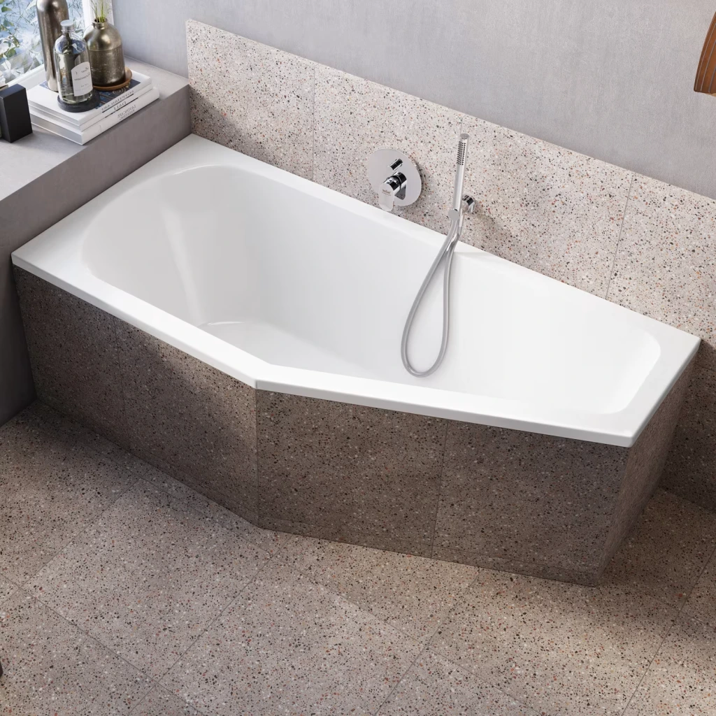 Raumsparbadewanne in Weiß von Steinkamp