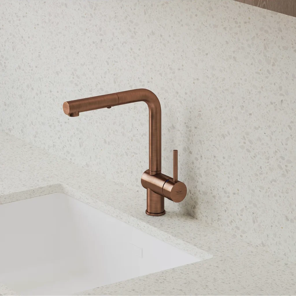 Kronenbach Lima Style Einhebel Küchenarmatur in brushed copper