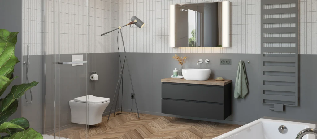 pianura Komplettbad grau