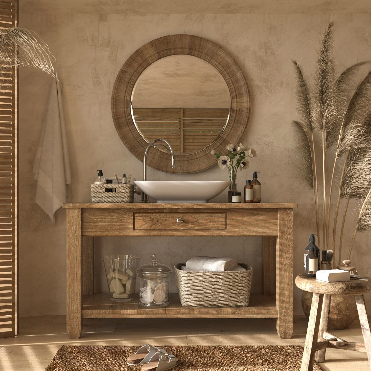 Sommerlich inspirierter Boho-Stil in Brauntönen