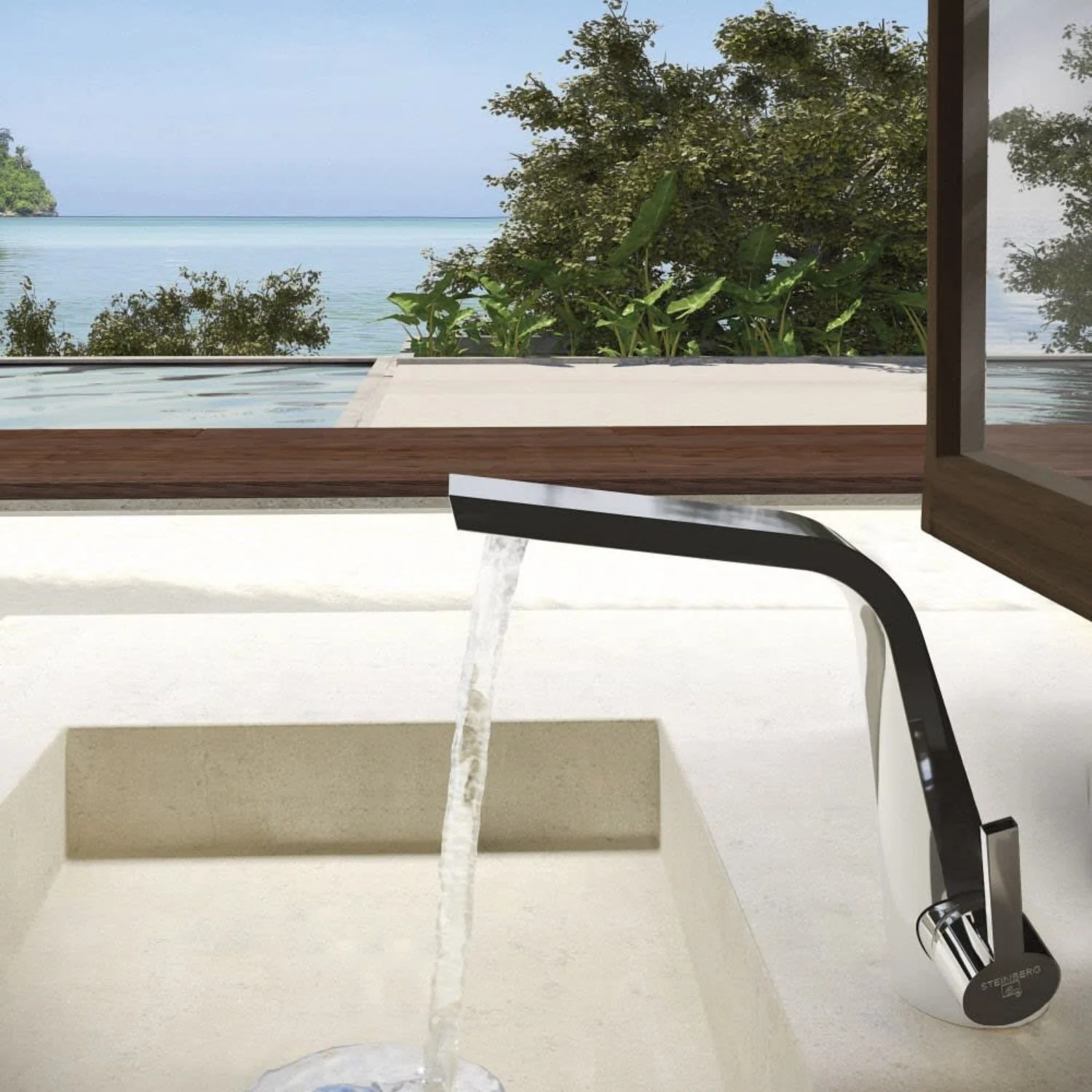 Moderne Waschtischarmatur im Designbad