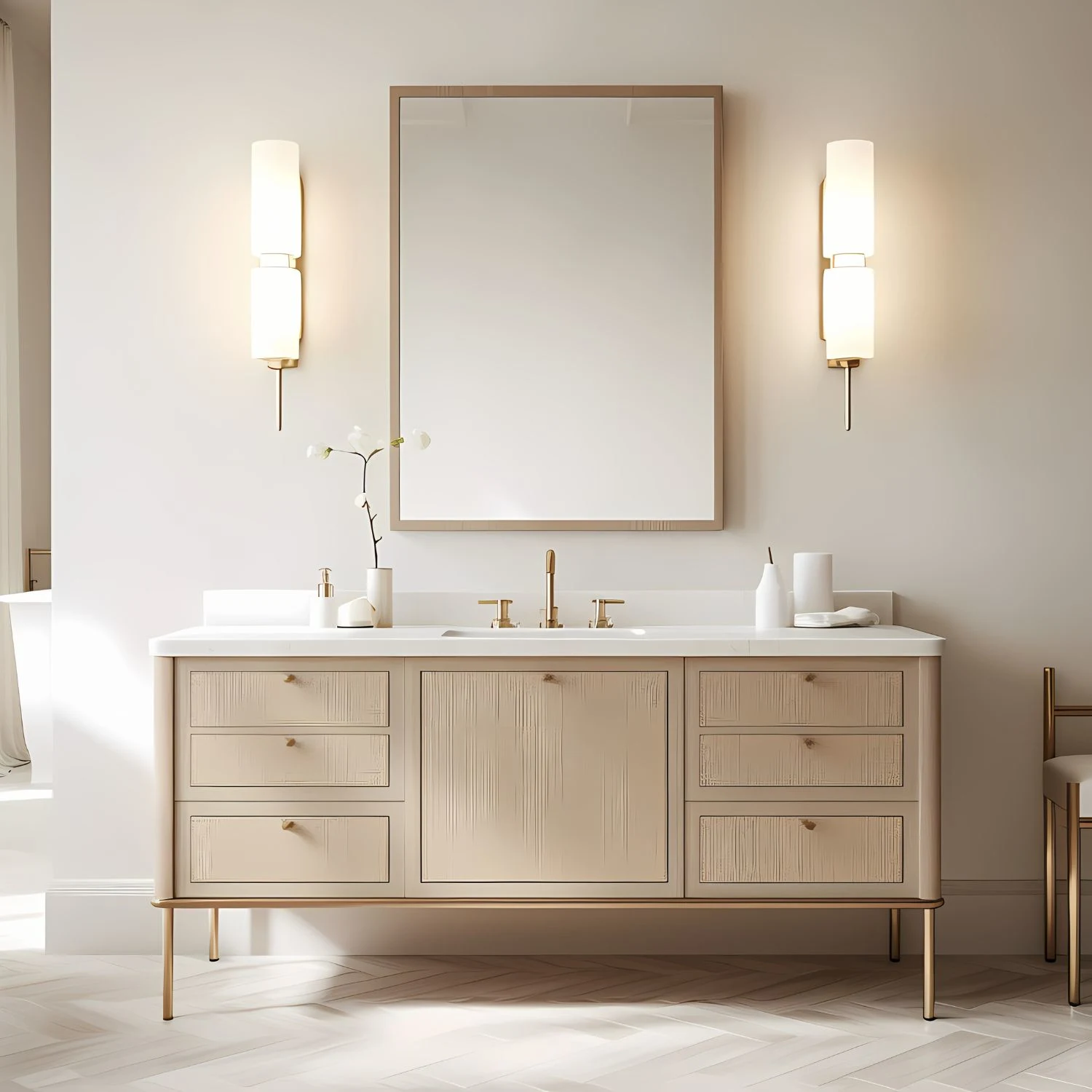 Goldakzente in Armaturen