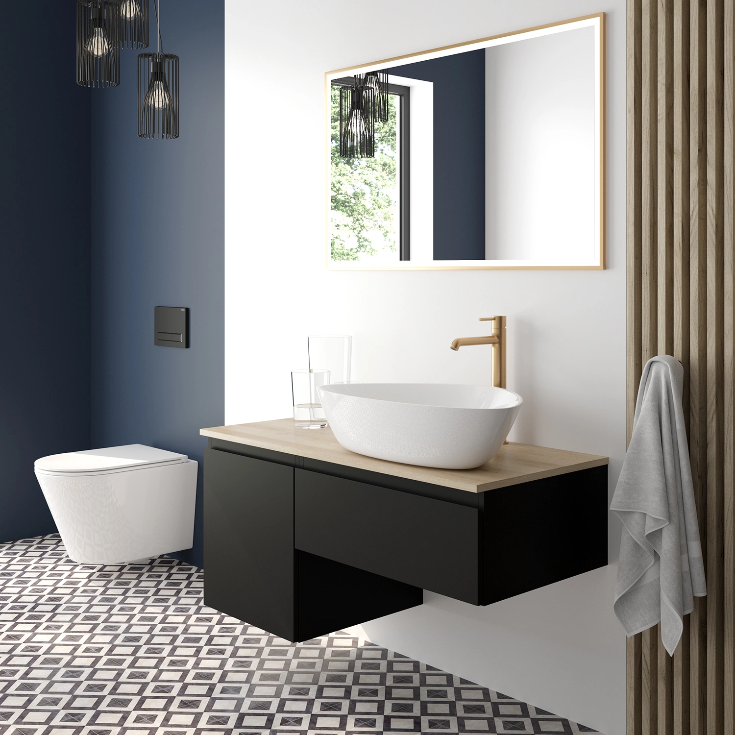 Eine Armatur mit minimalistischem und modernem Stil