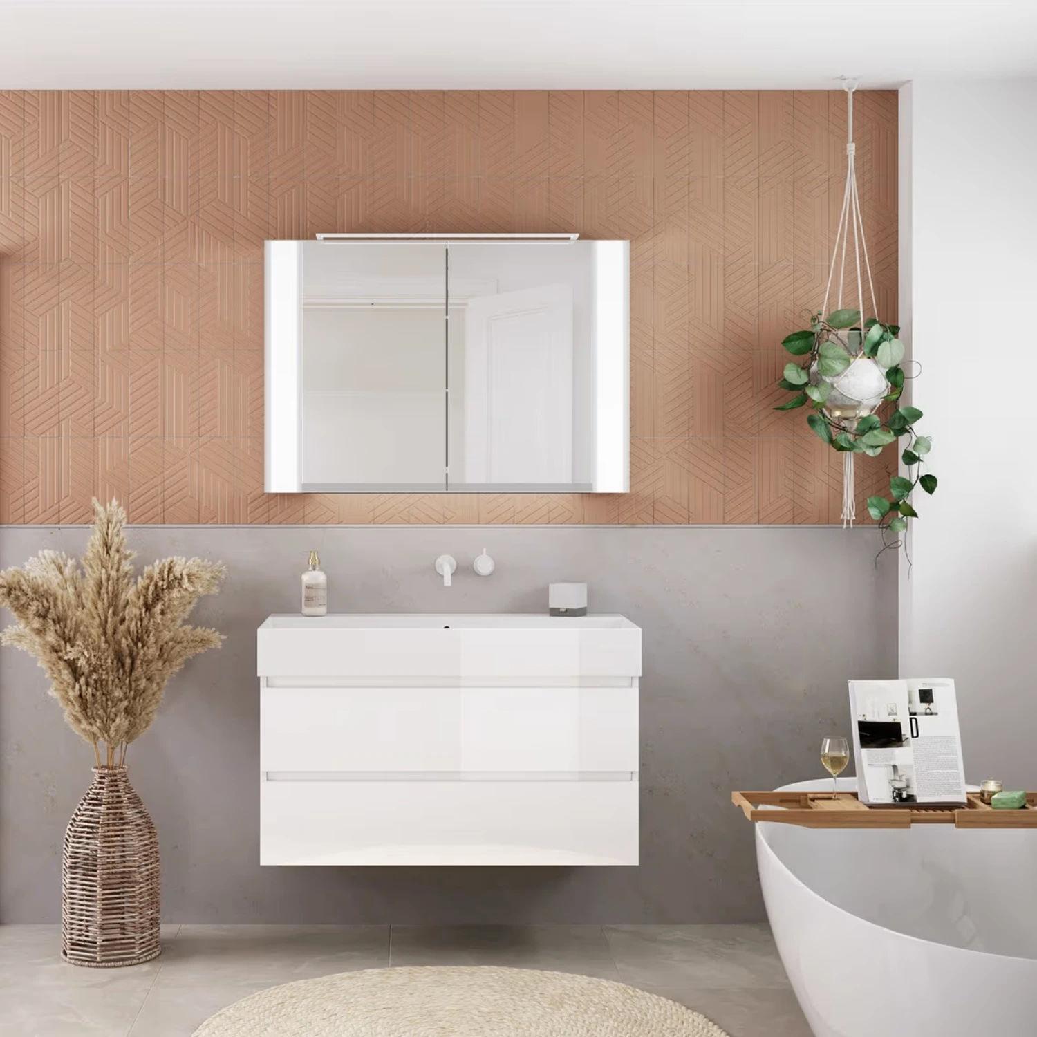 Modern dekoriertes Badezimmer