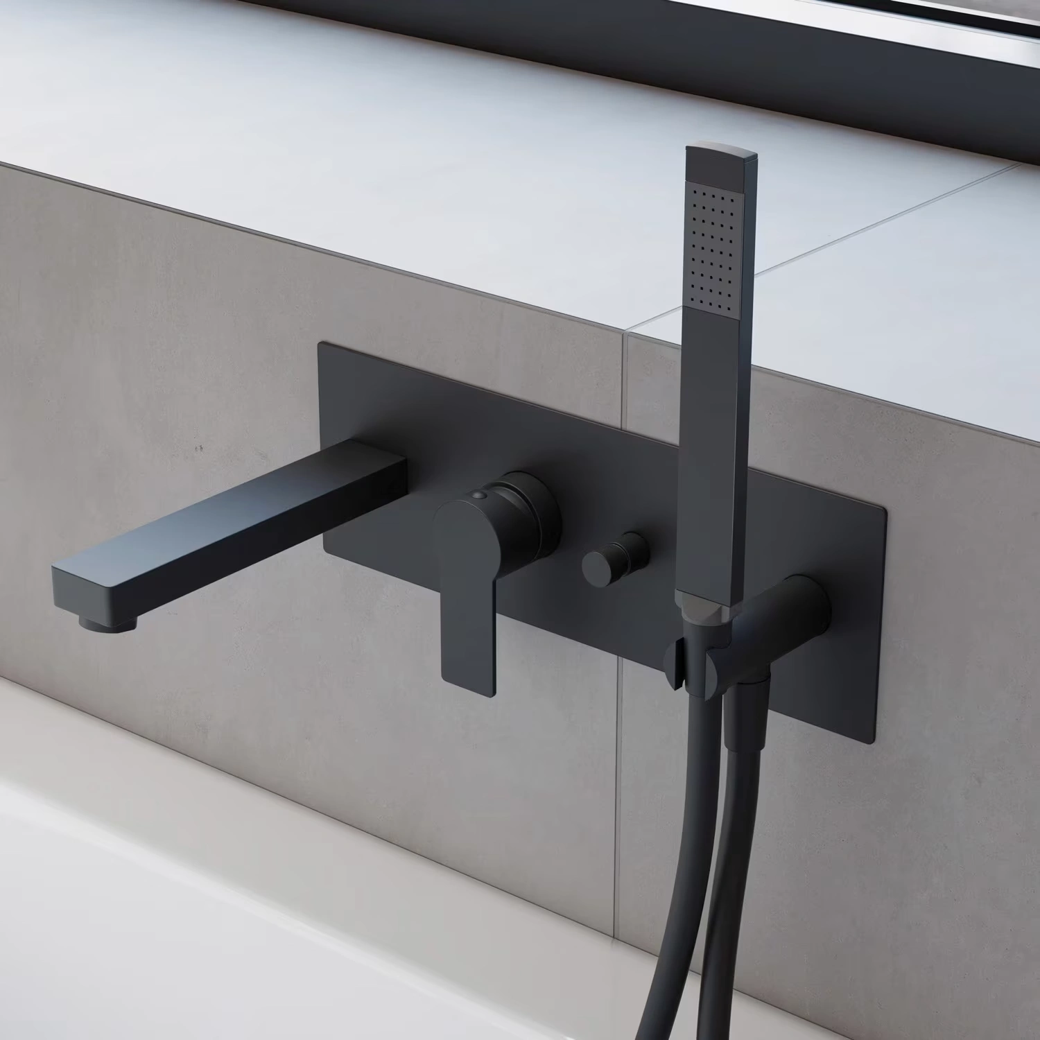 Schwarzes pianura Giulia Badewannenmodul