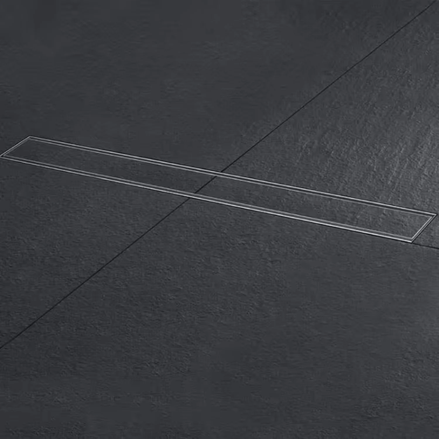 Drainset komplett Duschrinne 100 cm mit Abdeckung für Fliese