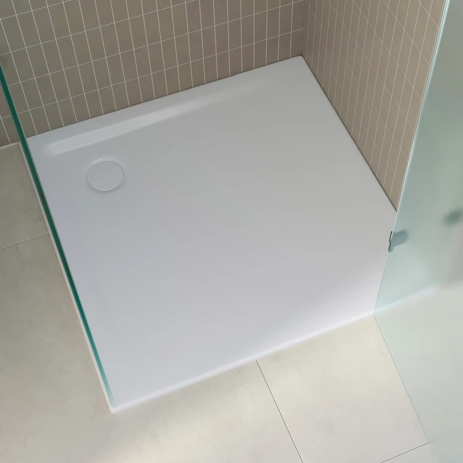SCHÖNER WOHNEN-Kollektion SKAGEN Duschwanne in einer greigen Dusche