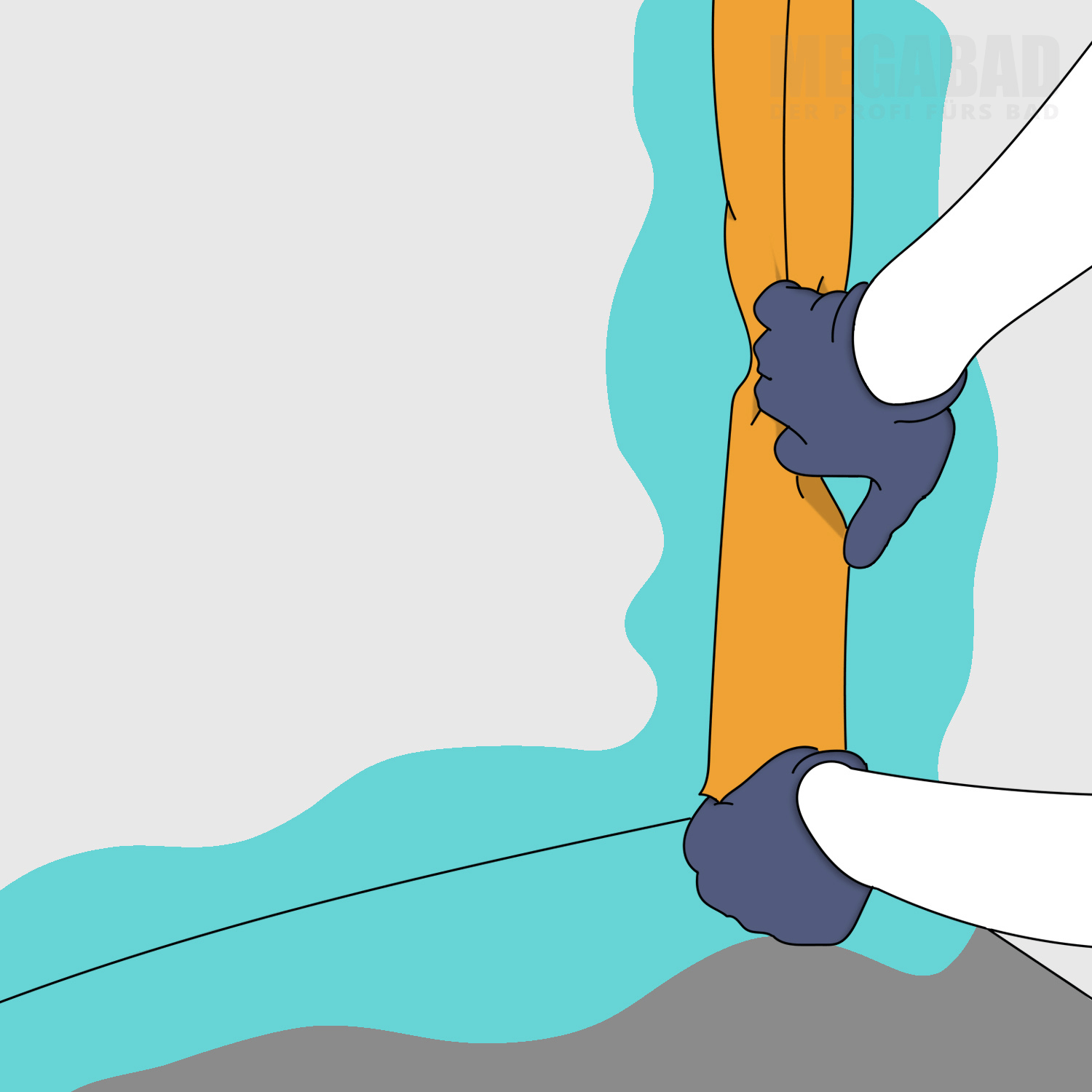 Schritt 3: Dichtband anlegen