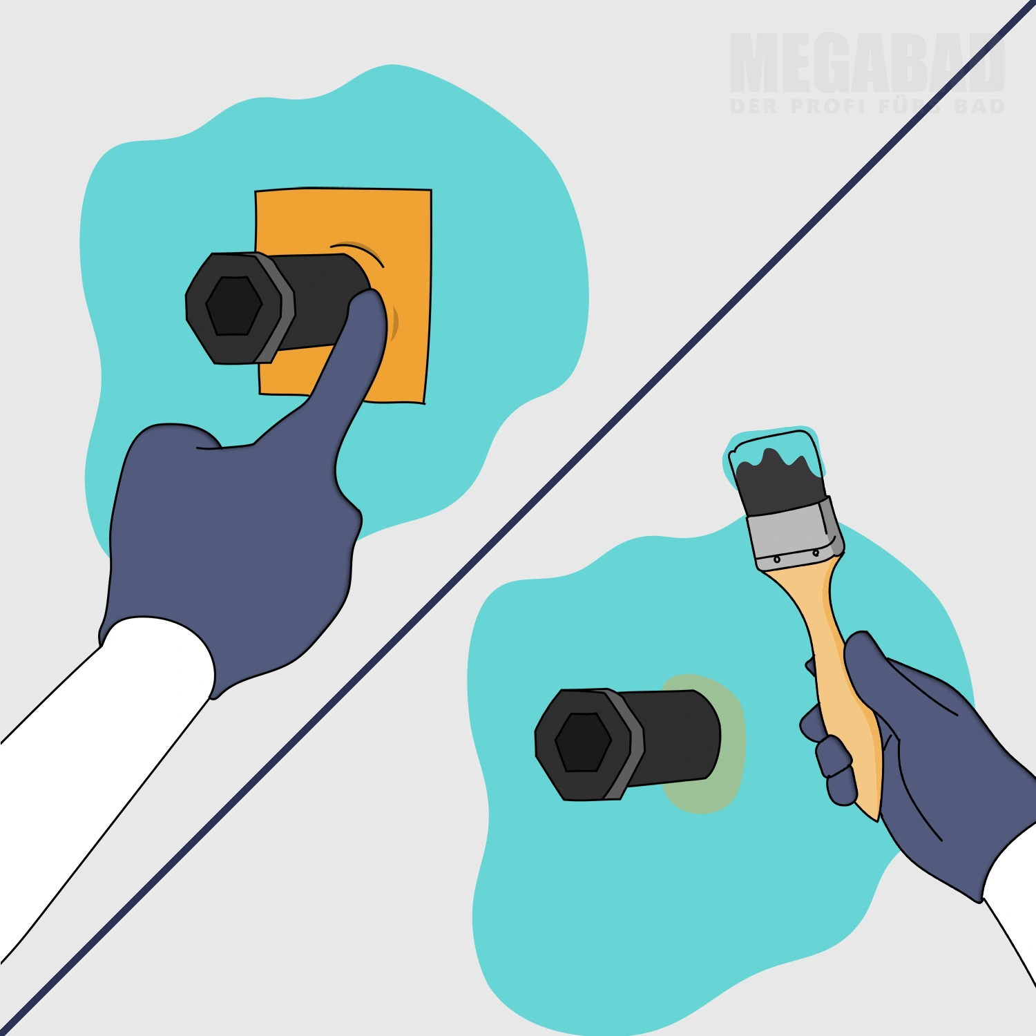 Schritt 4: Weitere Abdichtung der Wände