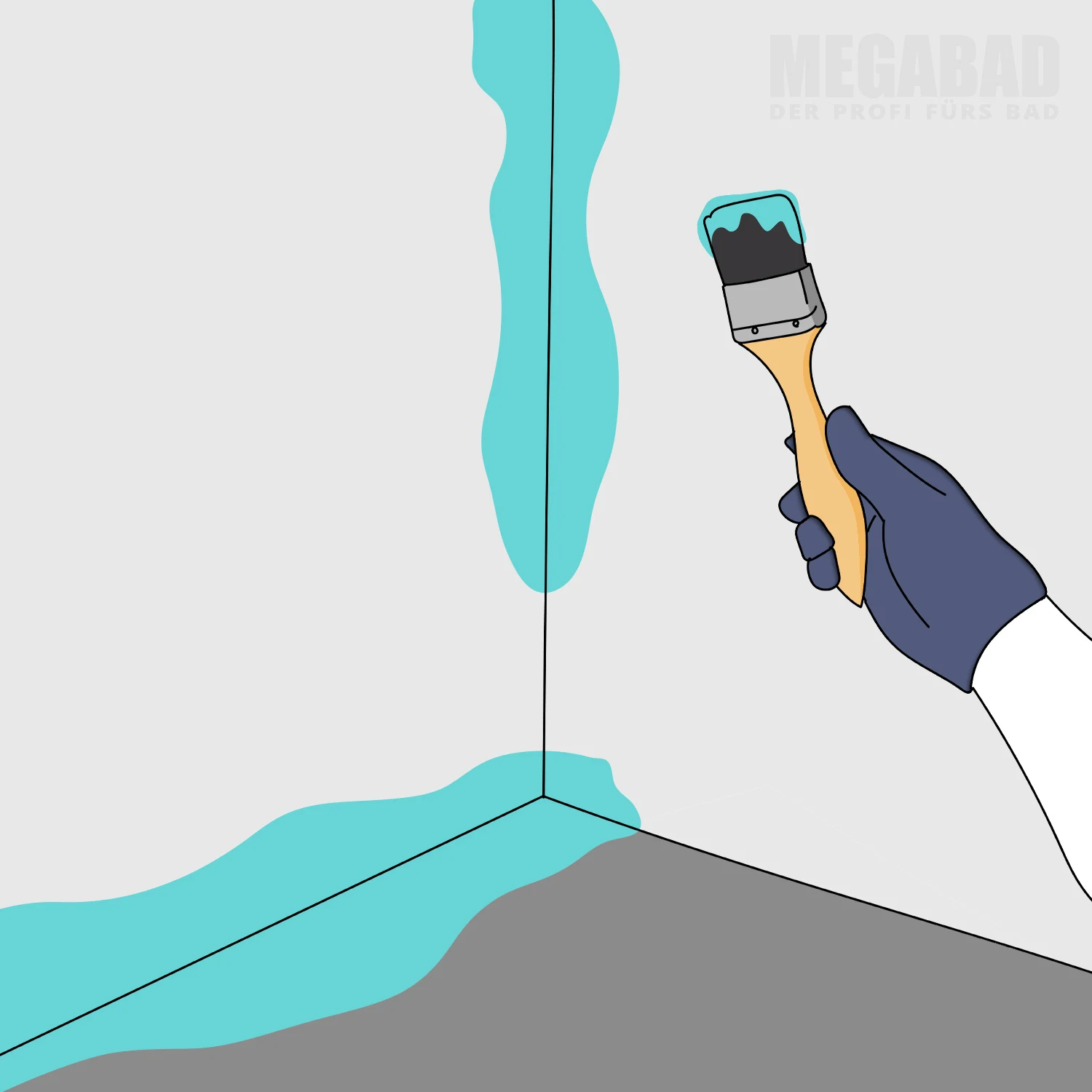 Schritt 2: Abdichtungsmasse auftragen