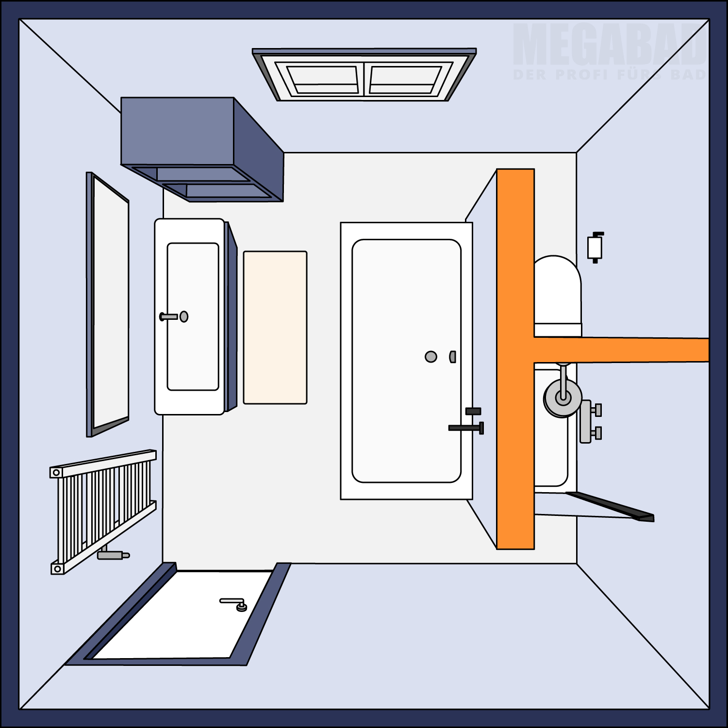 T-Bad-Idee für einen Grundriss