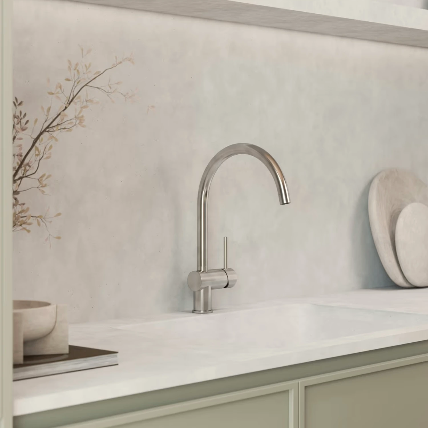 Geschwungene Küchenarmatur von Kronenbach