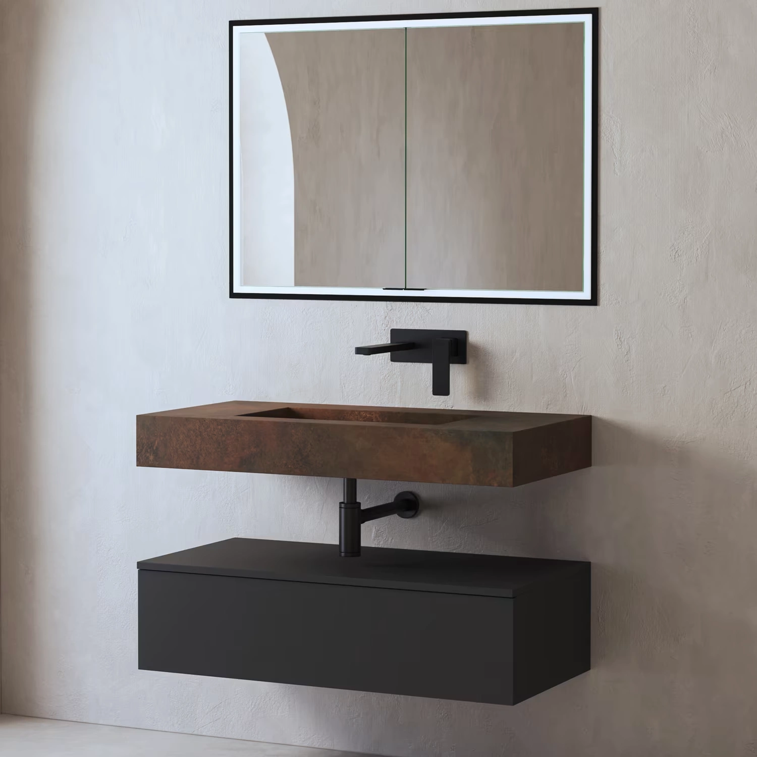 ALLUVION Atlas Sideboard in nero