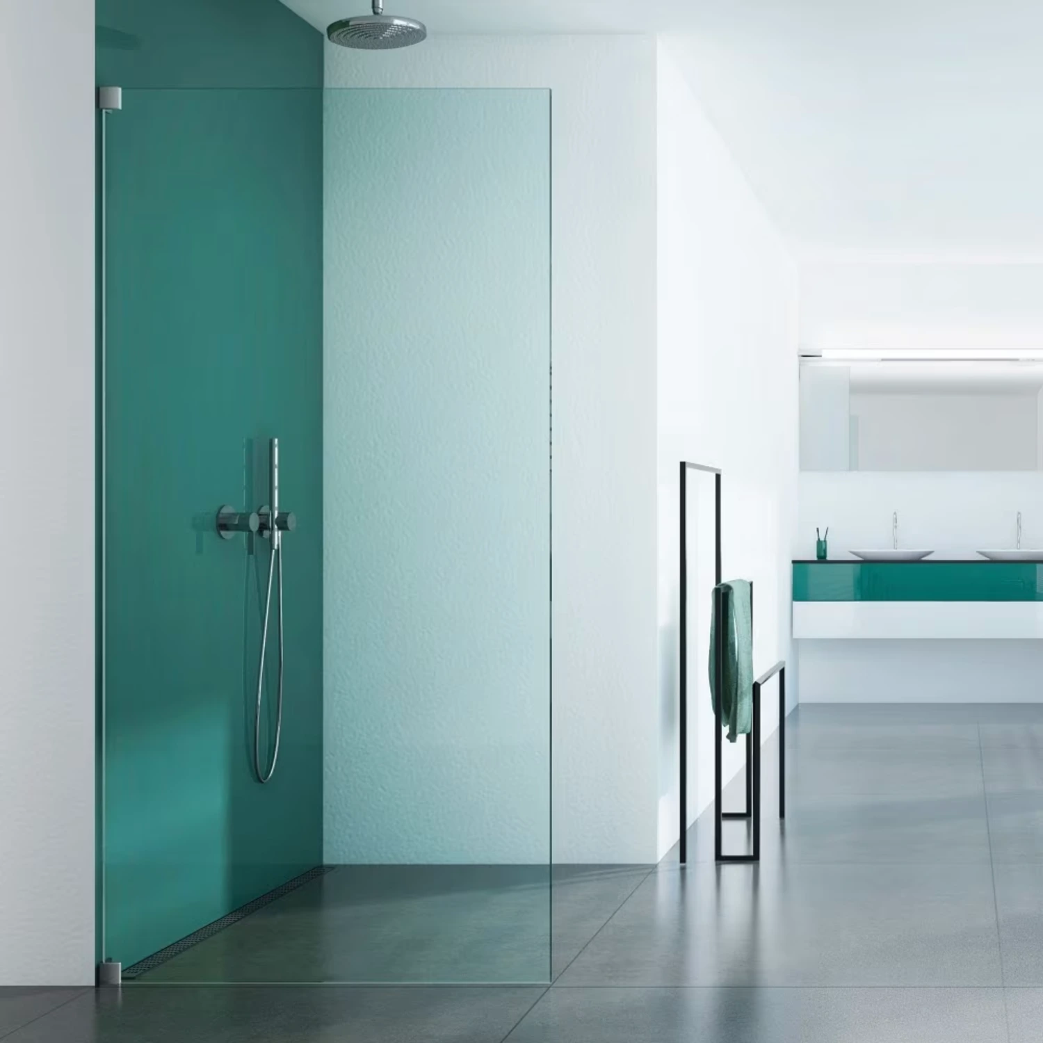 Kronenbach Cube Walk-In Glaselement im modernen Stil