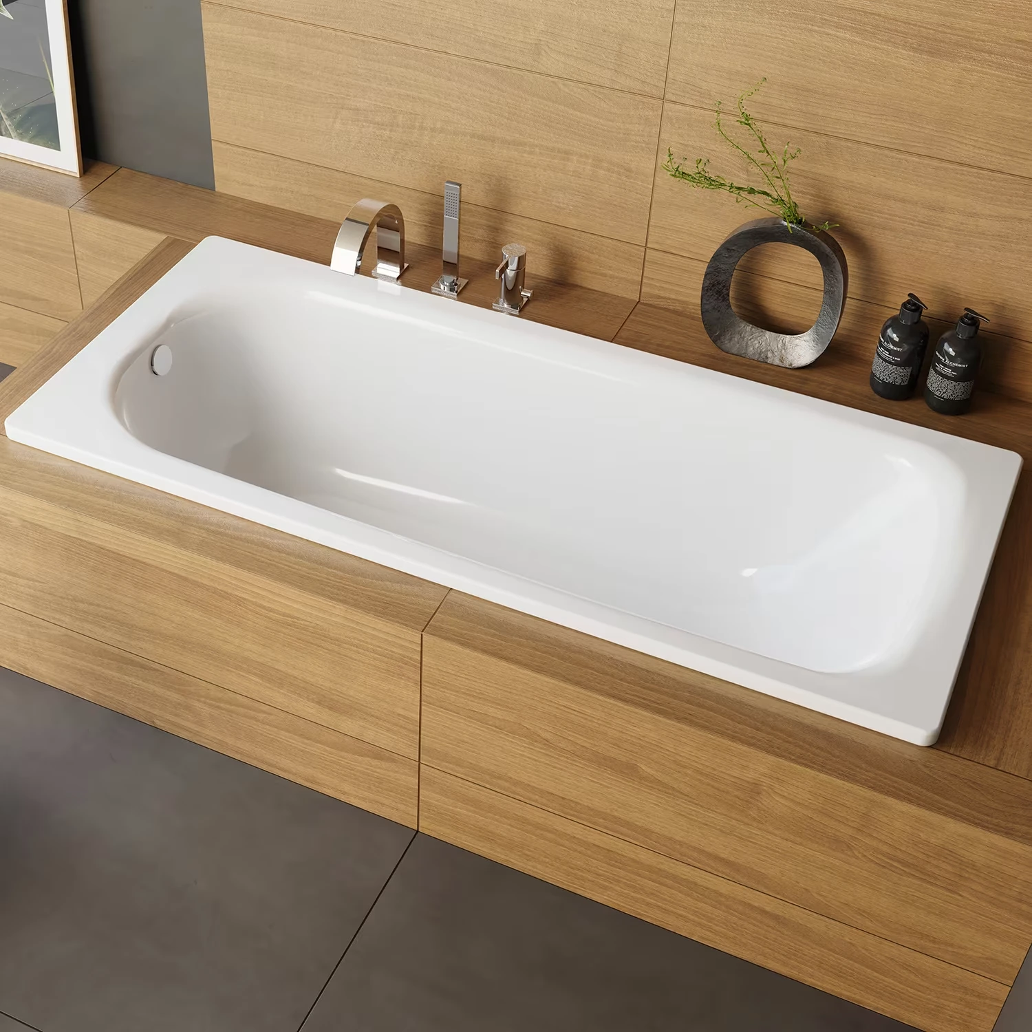 Sturotec Sturoform Rechteck-Badewanne aus Stahl-Emaille