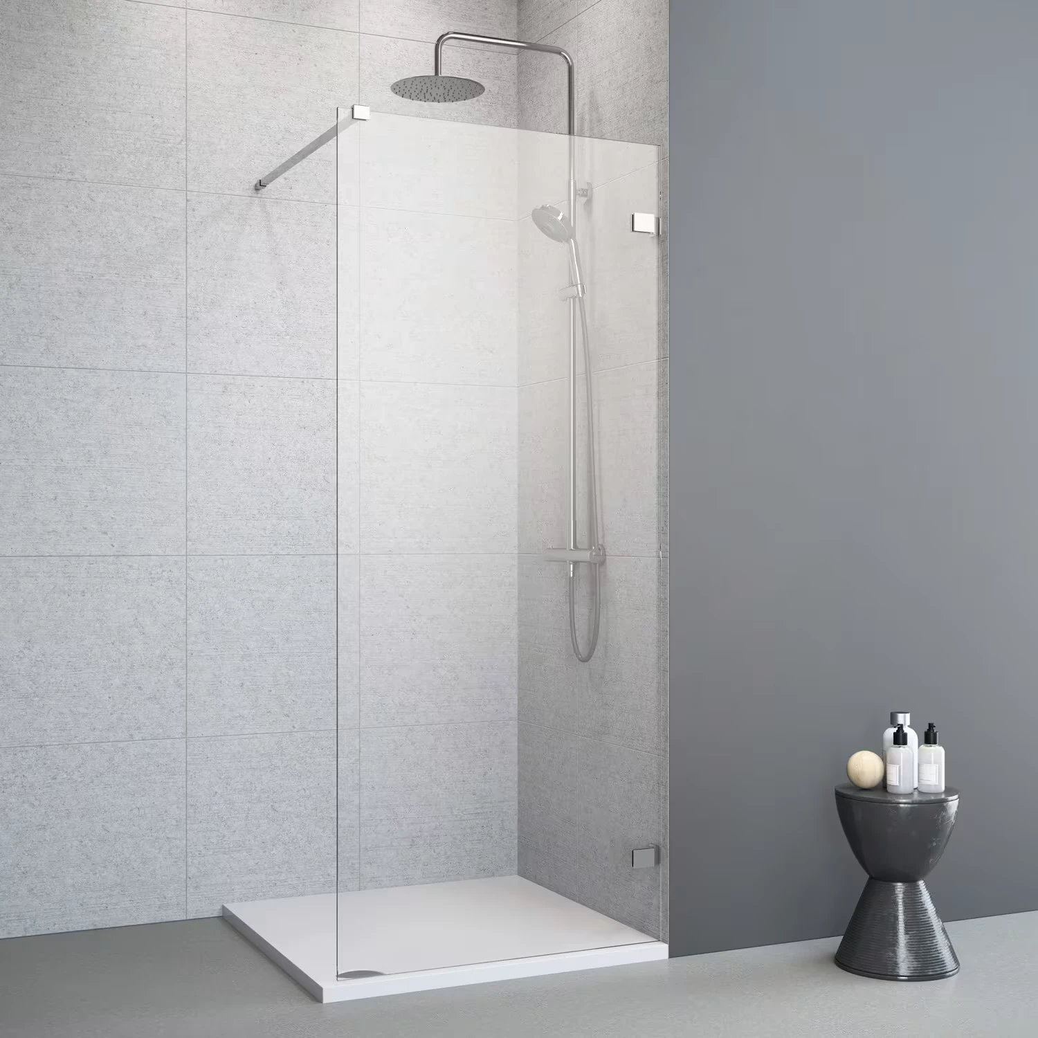 Planplus Pure Walk-In in der Variation Chrom.