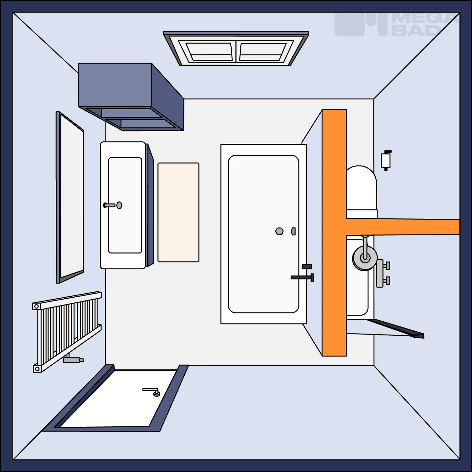 T-Bad-Idee für einen Grundriss