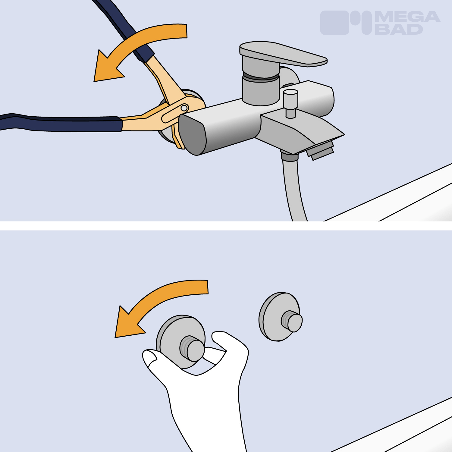 Demontage der alten Armatur