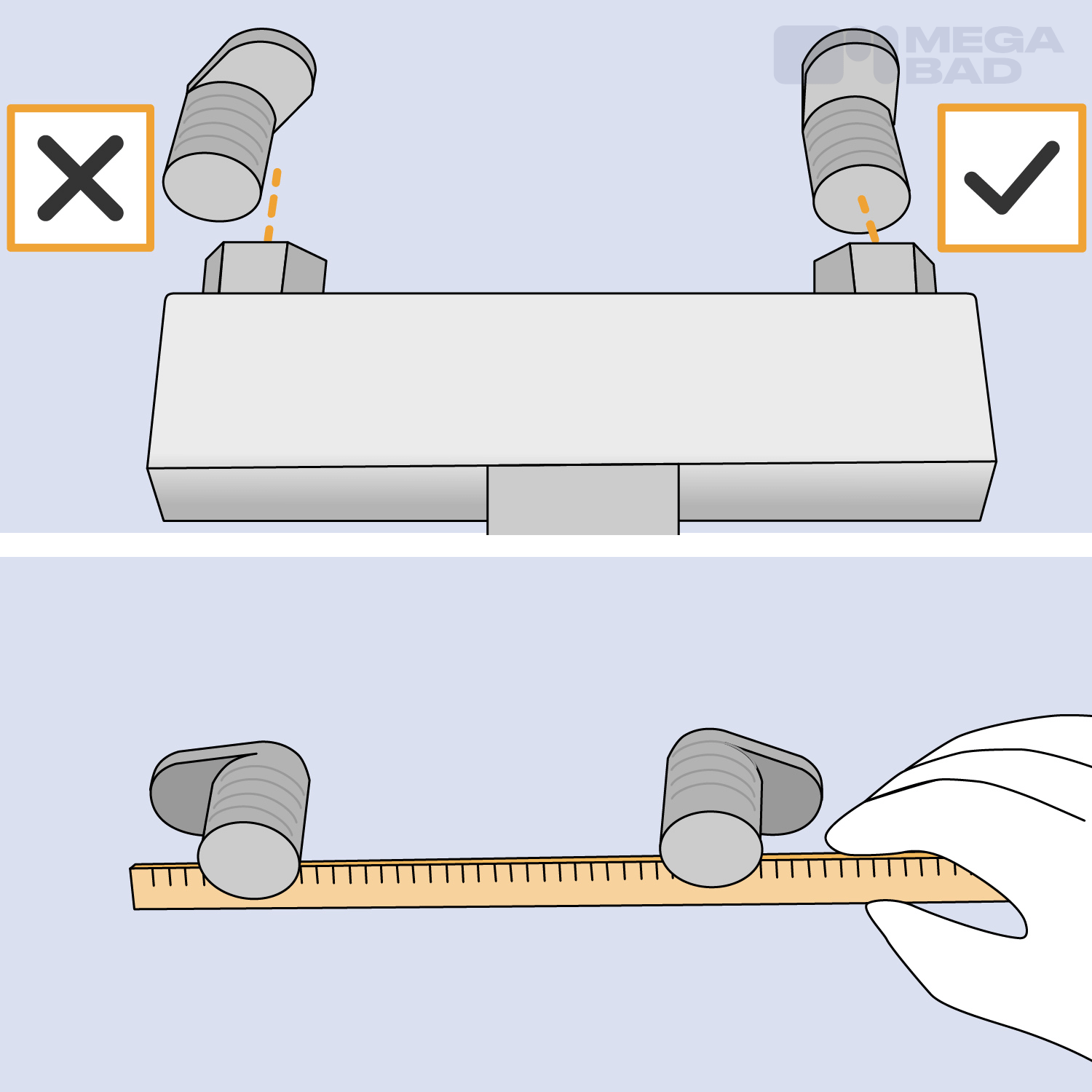Vorbereitung der neuen Armatur