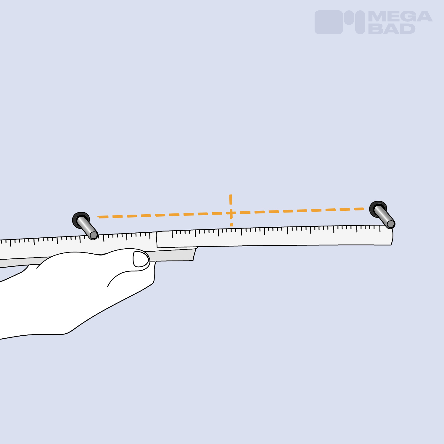 Es folgt das Abmessen der Gewindestäbe für das neue Waschbecken.