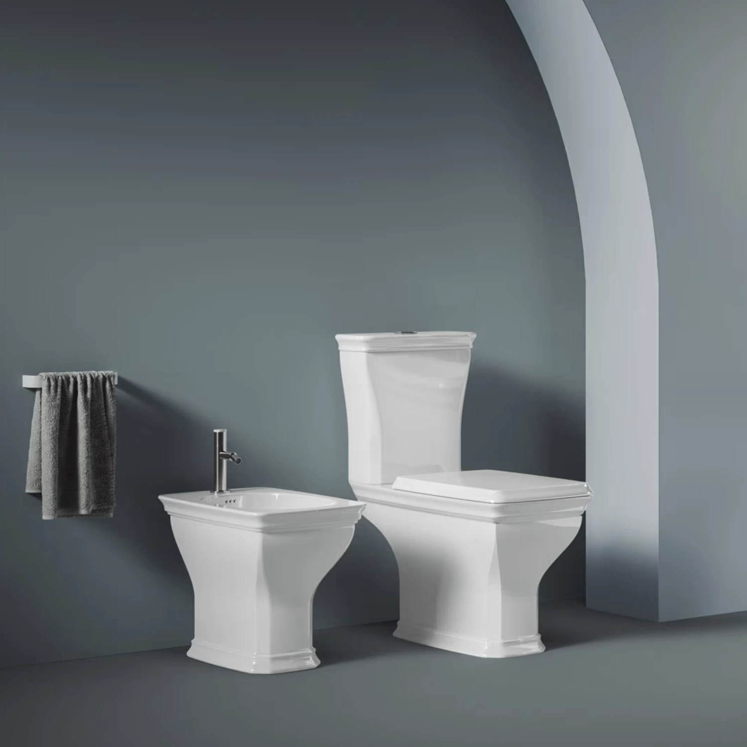 Kronenbach Zeta 2.0 Stand-WC im Vintagedesign.