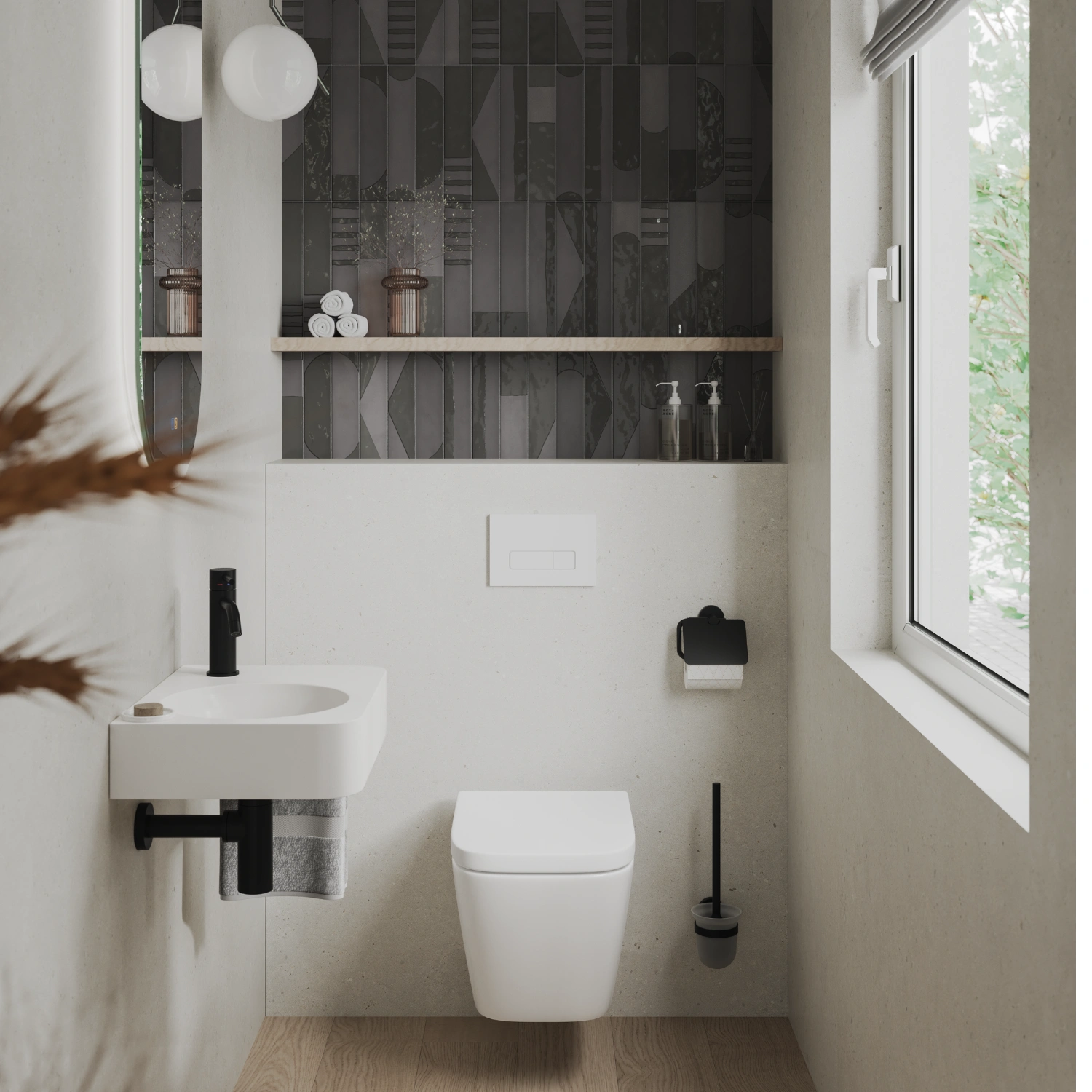 Helles Gäste WC mit Tageslicht