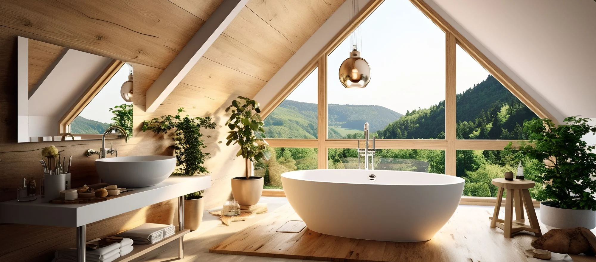 Badezimmer im Landhaus mit modernem Touch