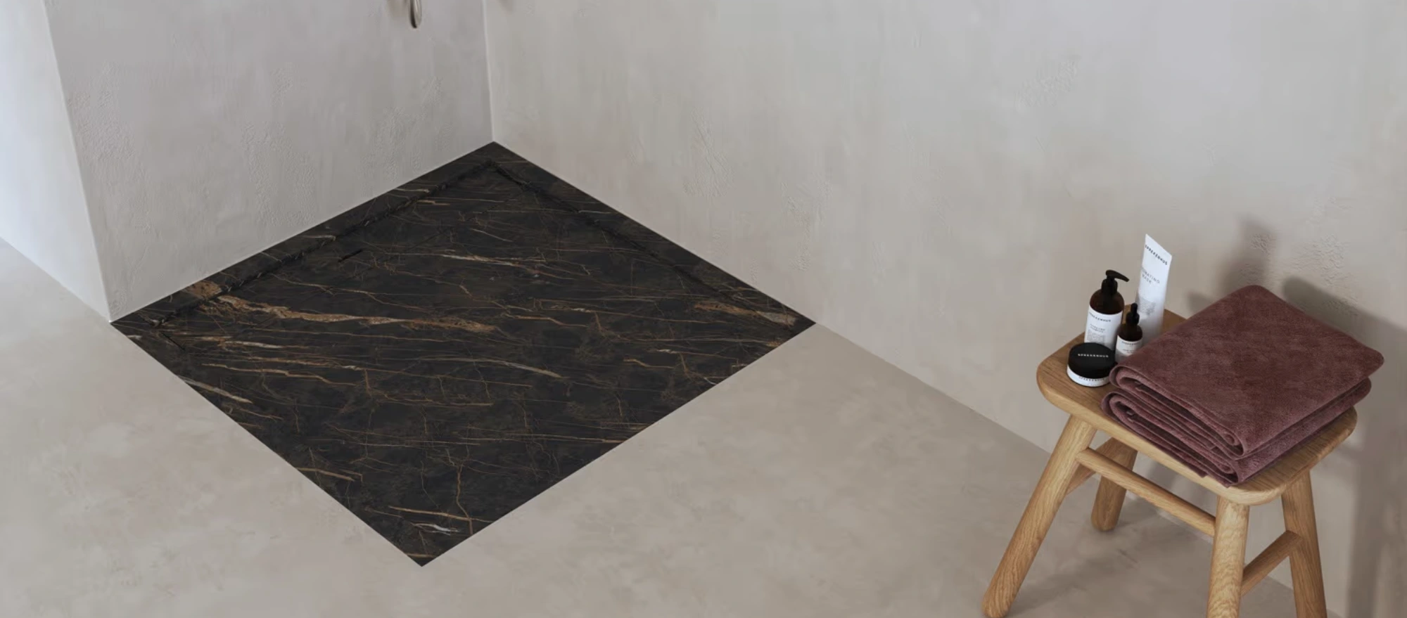 ALLUVION Zeus Duschwanne in noirdesir matt